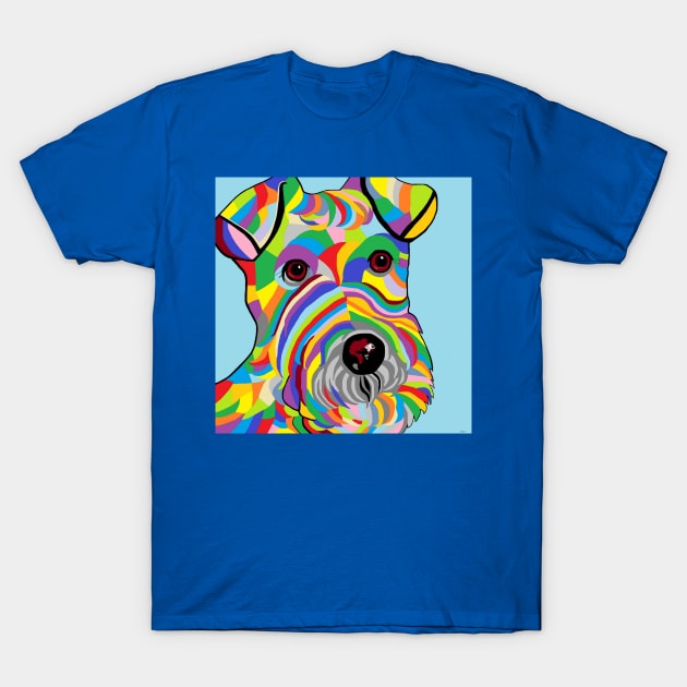 Colorful Wire Hair Fox Terrier T-Shirt by EloiseART